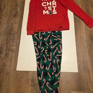 Merry Christmas Pajamas from the PJ Place - Size Small Adult - Red & Green